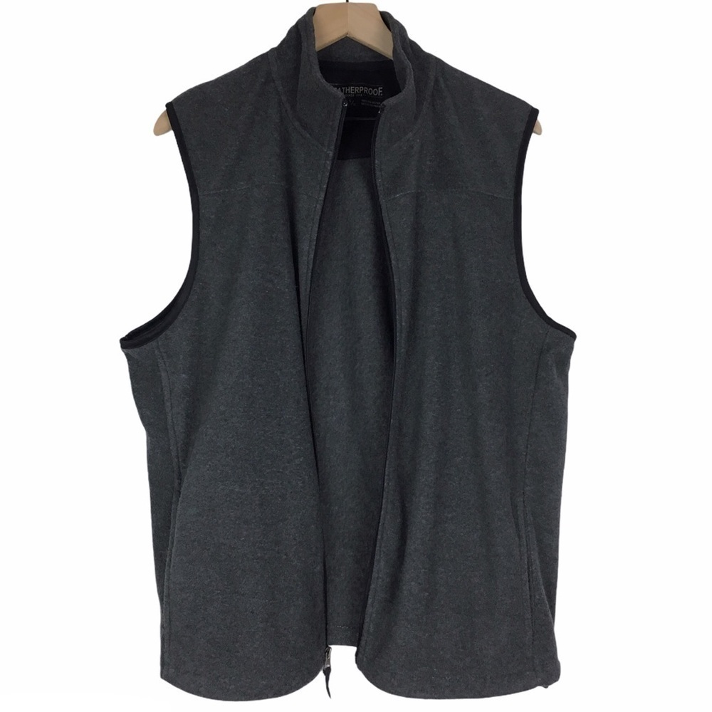 WEATHERPROOF Vest Fleece Full Zip Grey Outdoors Layering Athleisure Size Large